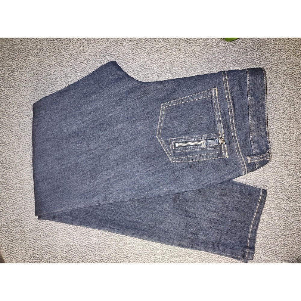 Michael Kors Blue Jeans Decorative Zipper Back Pockets Size 8P B#5